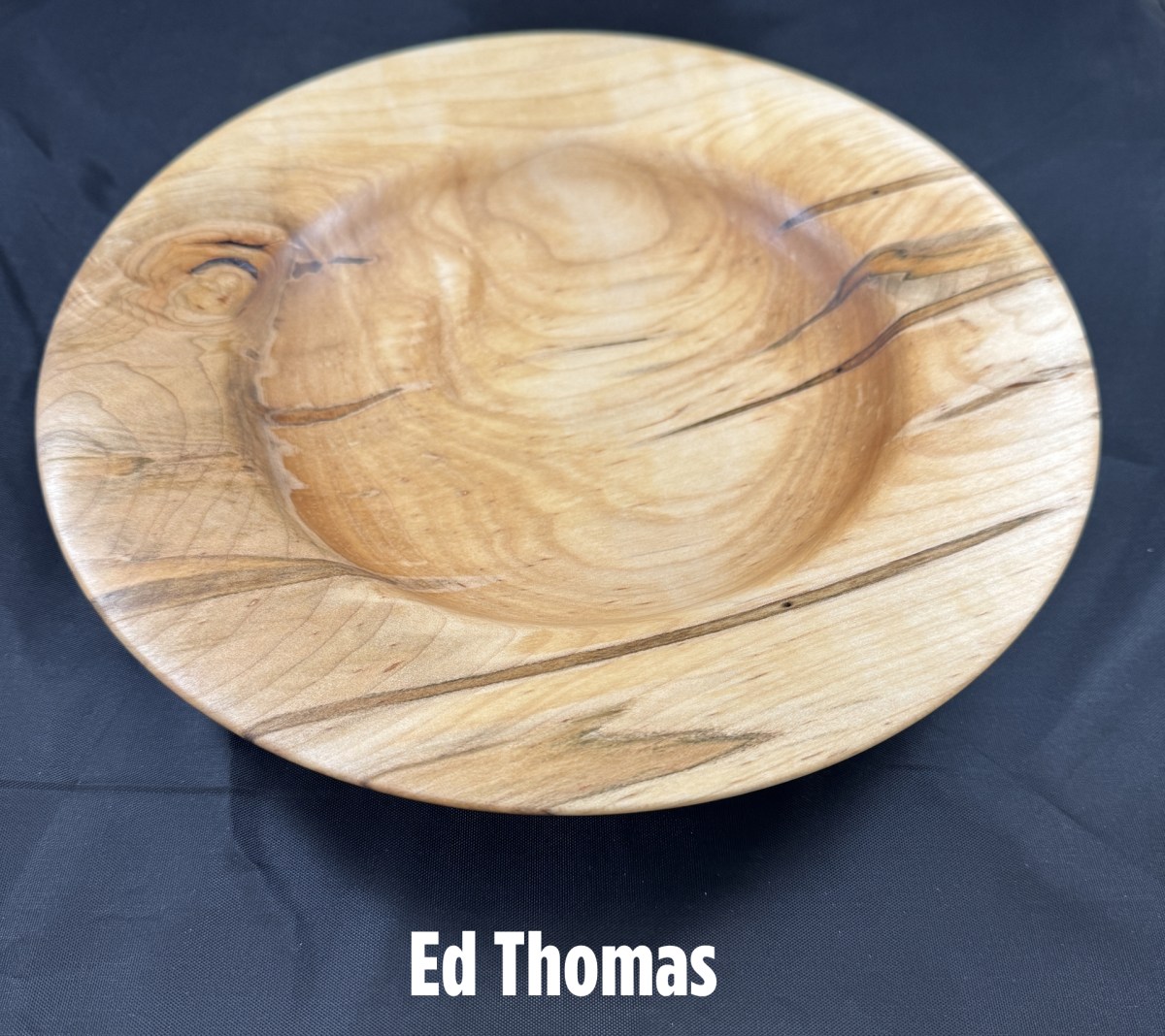 Woodturned platter from the June 2025 Chicago Woodturners newsletter gallery