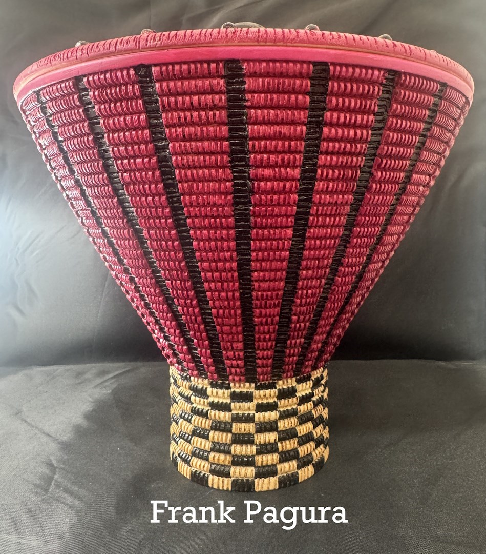 Woven turned basket from the October 2025 Chicago Woodturners newsletter gallery